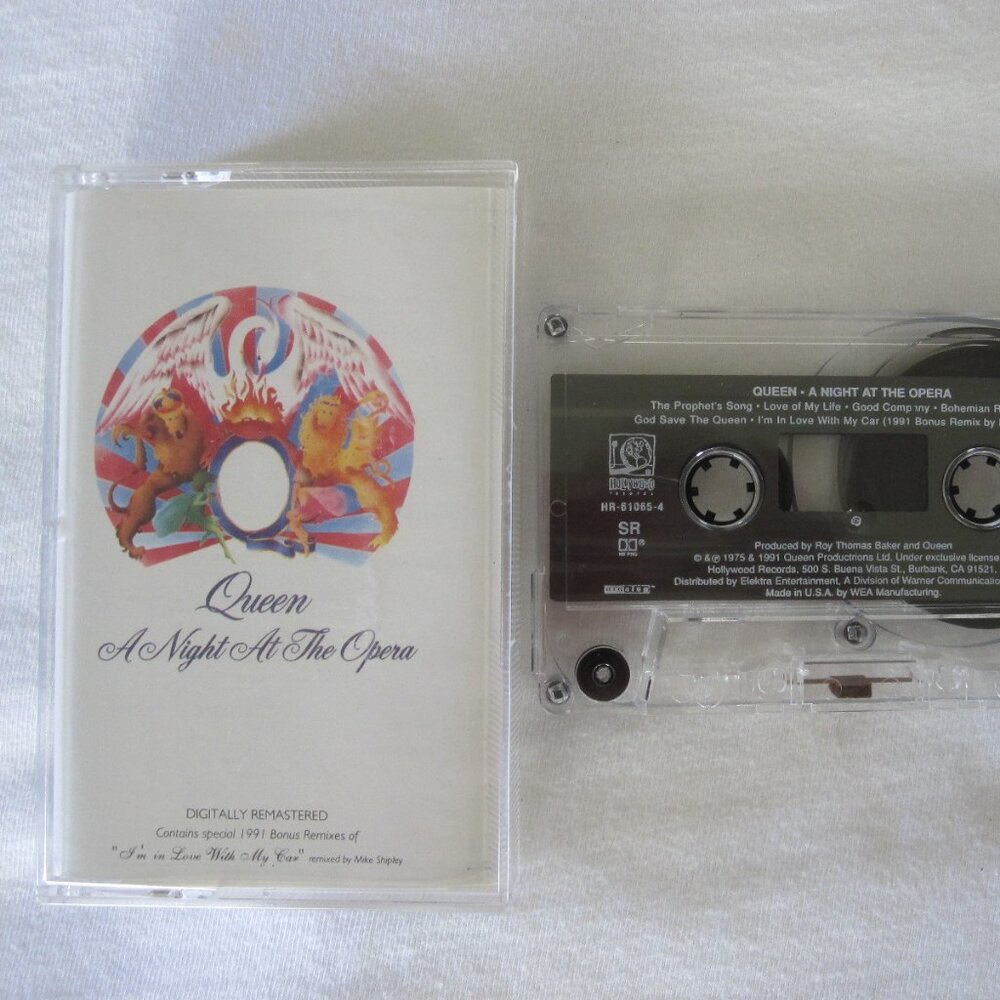 Cassette Tape: 1991 Queen - A Night at the Opera - Remastered w/ Bonus Track